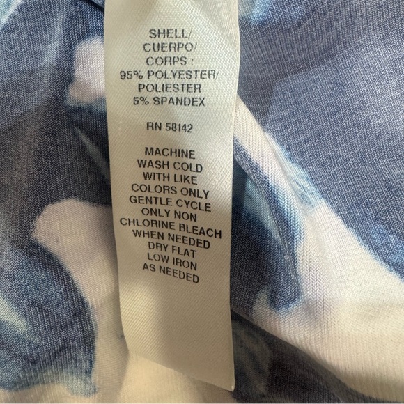 Maggy London Blue White Sleeveless Midi Dress - Picture 5 of 5